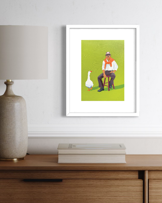 ‘Goose on the Loose' Mini - Art Print